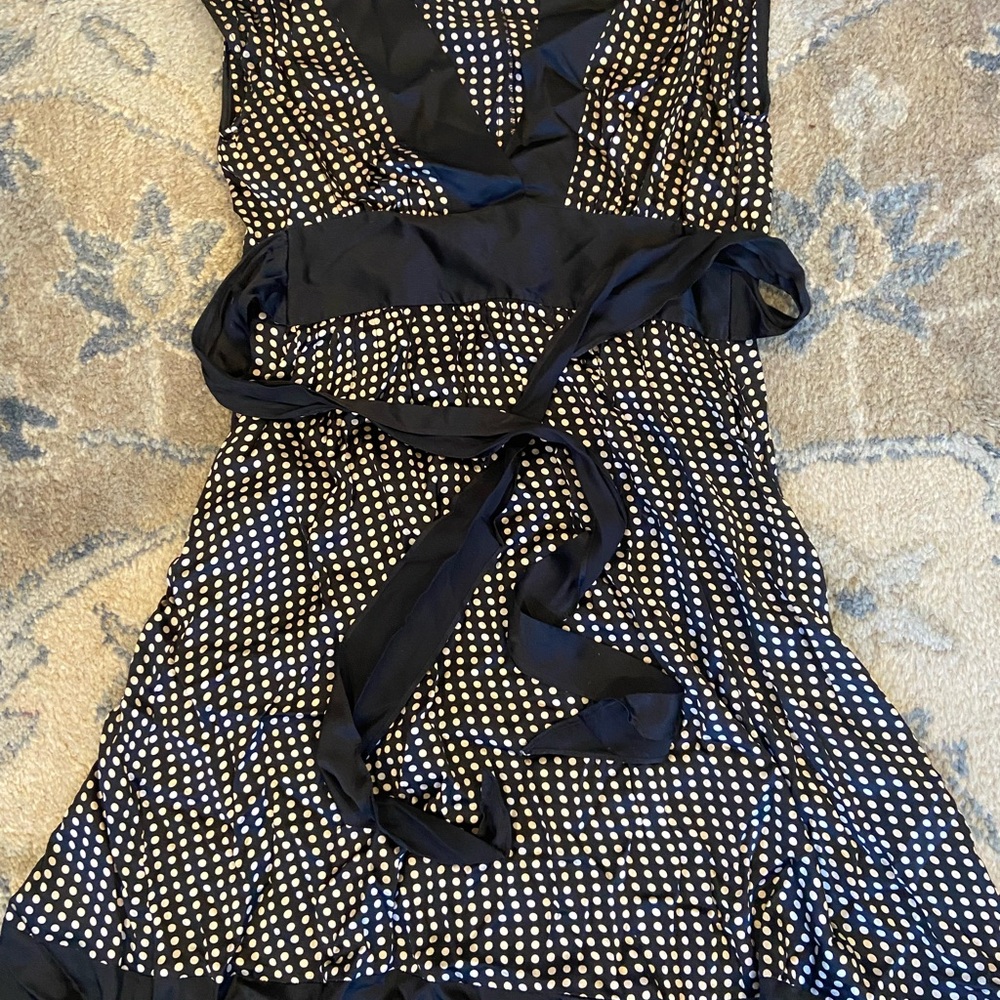 bebe Black and White Asymmetrical Dress